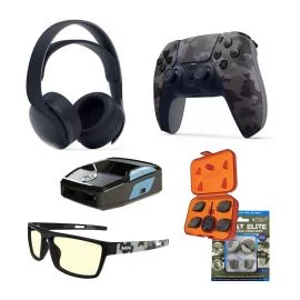 Ensemble d'accessoires pour manette de jeu PS5, casque filaire S6