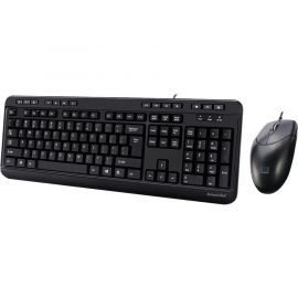 AKB-132CB-FR, Spill-Resistant Antimicrobial Waterproof Multimedia Desktop Keyboard & Mouse wired-USB 