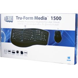 WKB-1500CB-FR, TruForm pro™ Wireless Ergonomic Keyboard and Laser Mouse