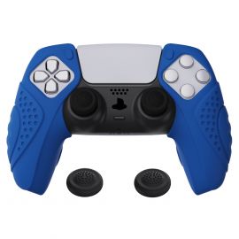 ExtremeRate - Coque Silicone Manette PS5 - Bleu Noir