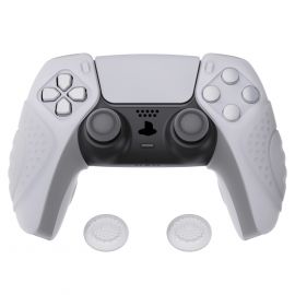 ExtremeRate - Coque Silicone Manette PS5 - Gris Noir