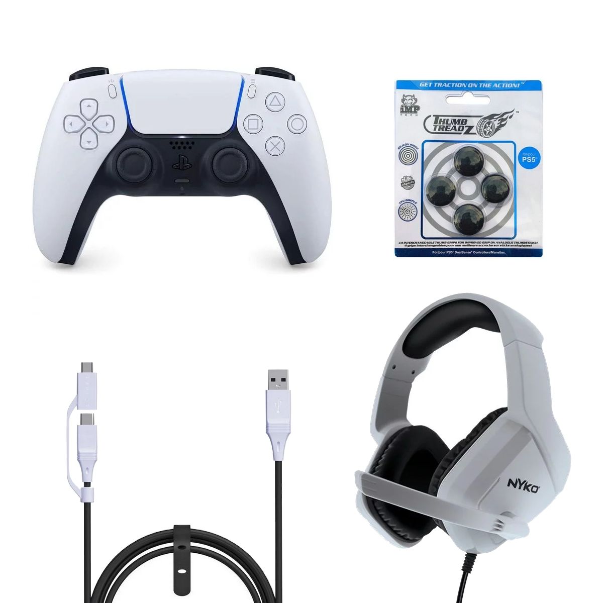 Ensemble d'accessoires pour manette de jeu PS5, casque filaire S6